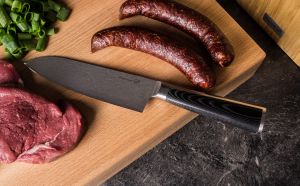 Kuchyňský nůž Damascus Premium Santoku 13 cm