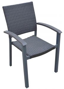 Stohovatelná židle CALVIN | 444 šedá / antracit