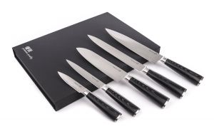 Sada 5 nožů Damascus Premium v dárkovém balení