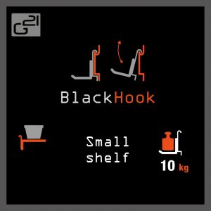 Závěsný systém G21 BlackHook small shelf 60 x 10 x 19,5 cm