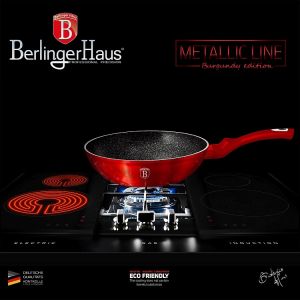 Berlingerhaus - Pánev Wok s mramorovým povrchem 28 cm Burgundy Metallic Line