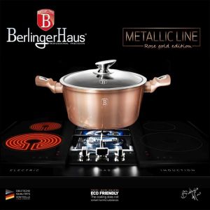 Berlingerhaus - Sada nádobí s mramorovým povrchem 22 kusů Rosegold