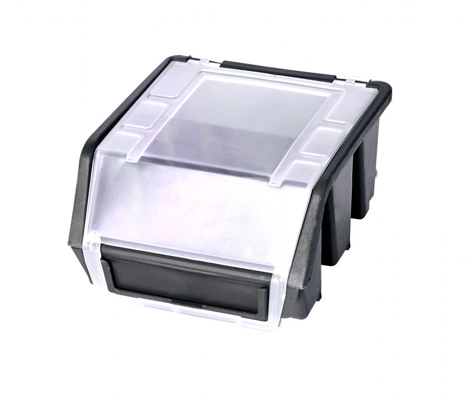 Plastový box na šroubky ERGOBOX - 116x112x75 mm - černý s víkem