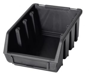 Plastový box na šroubky ERGOBOX 2 - 116x161x75 mm | černý bez víka, černý s víkem 